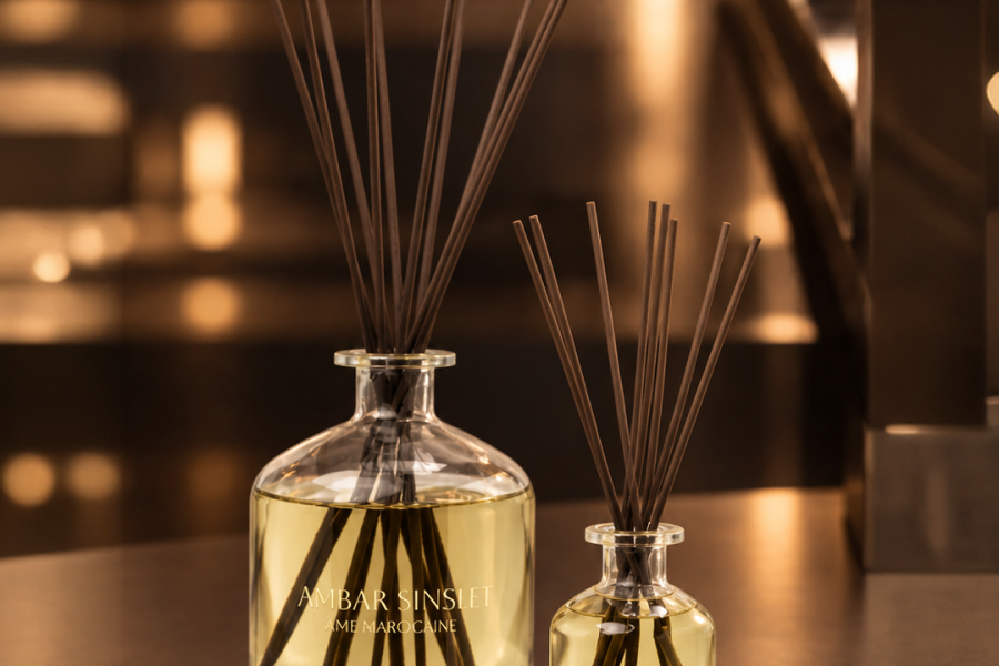 Huis lekker laten ruiken met Ambar Sinslet diffusers van 100 ml en 500 ml
